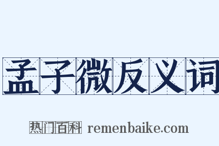 孟子微反义词是什么意思的图片